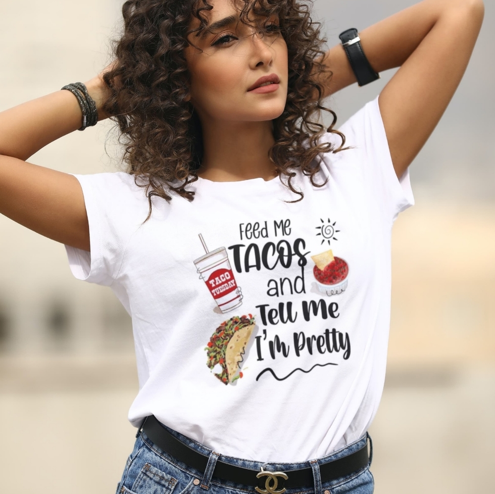 Feed me tacos Graphic Tee med-2xl